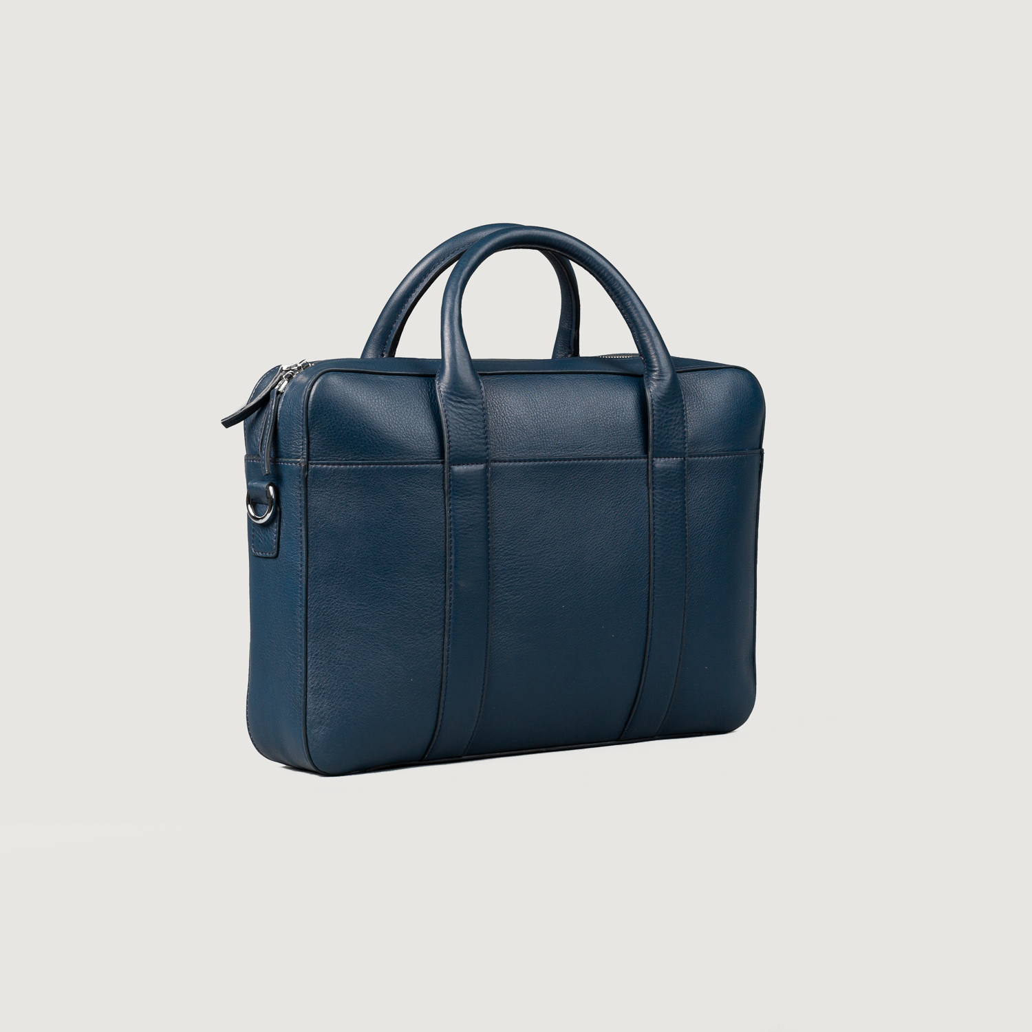 The Captain Midnight Blue Leather Briefcase For Men The Jacket Maker