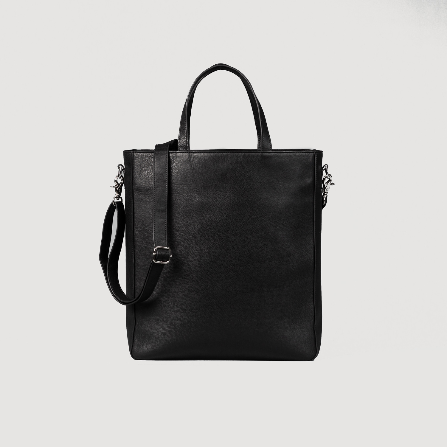 The Poet Black Leather Tote Bag For Men & Women The Jacket Maker