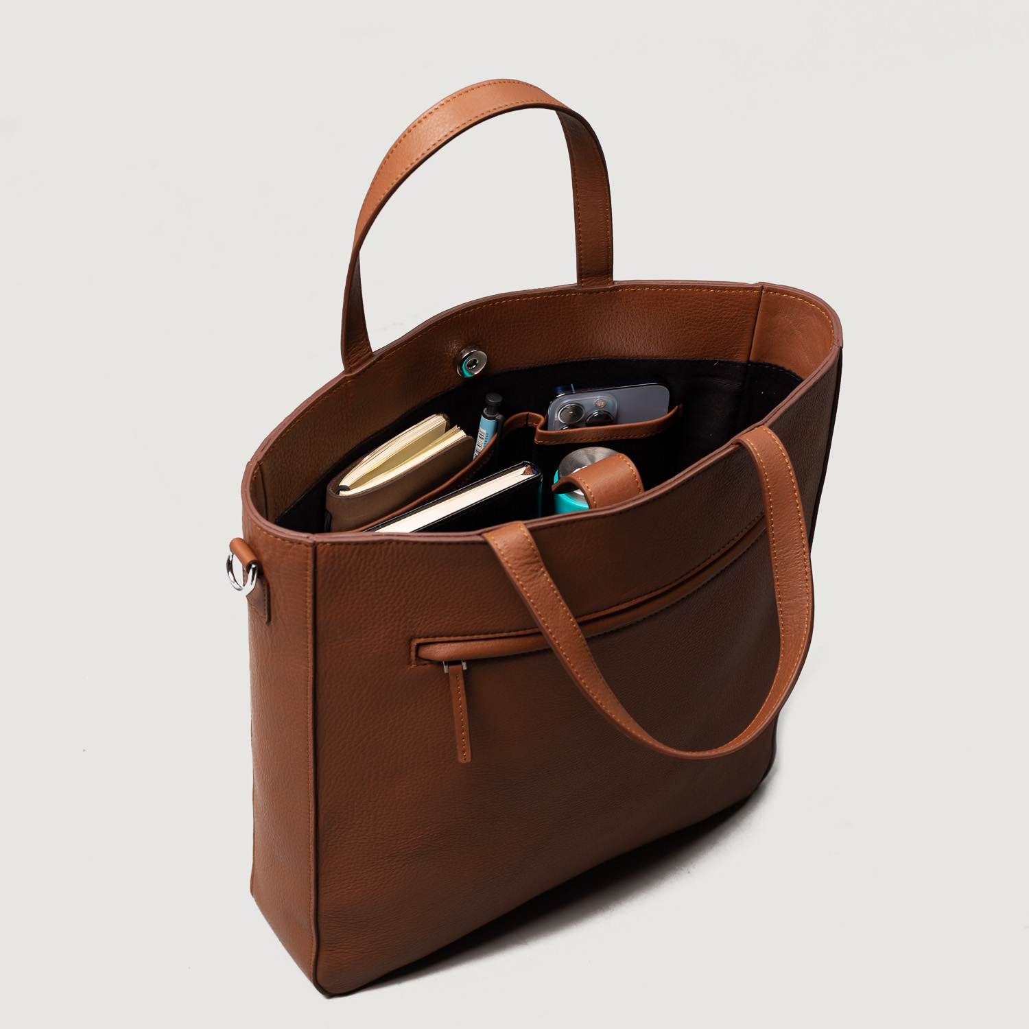 The Poet Brown Leather Tote Bag For Men & Women The Jacket Maker