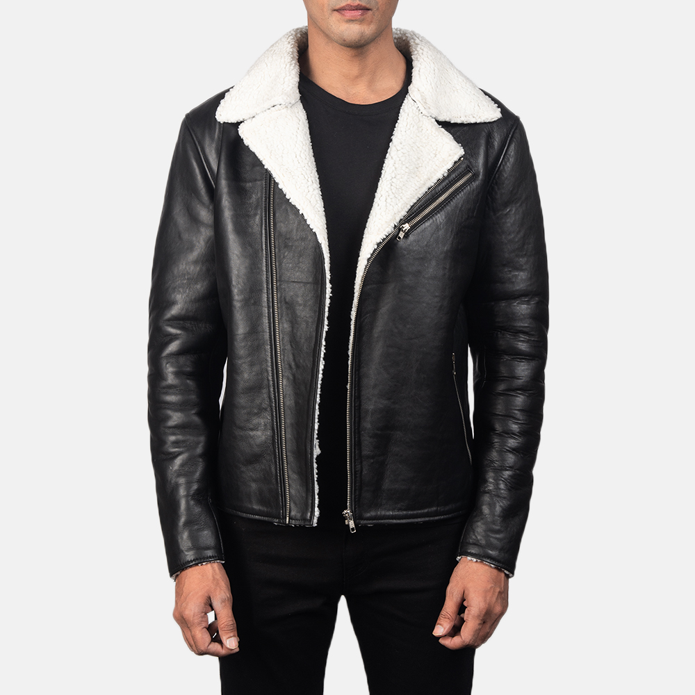 white shearling jacket