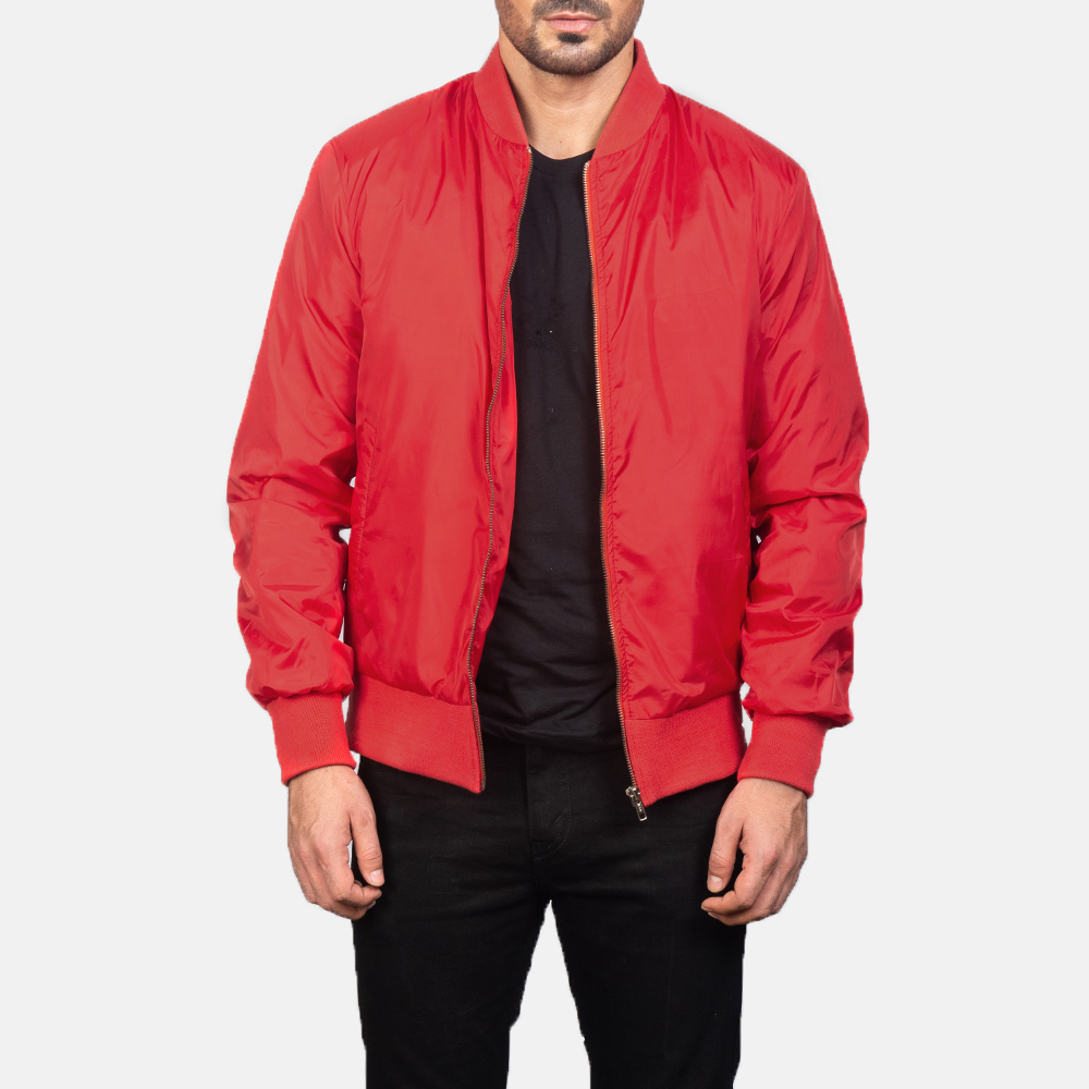 red windbreaker