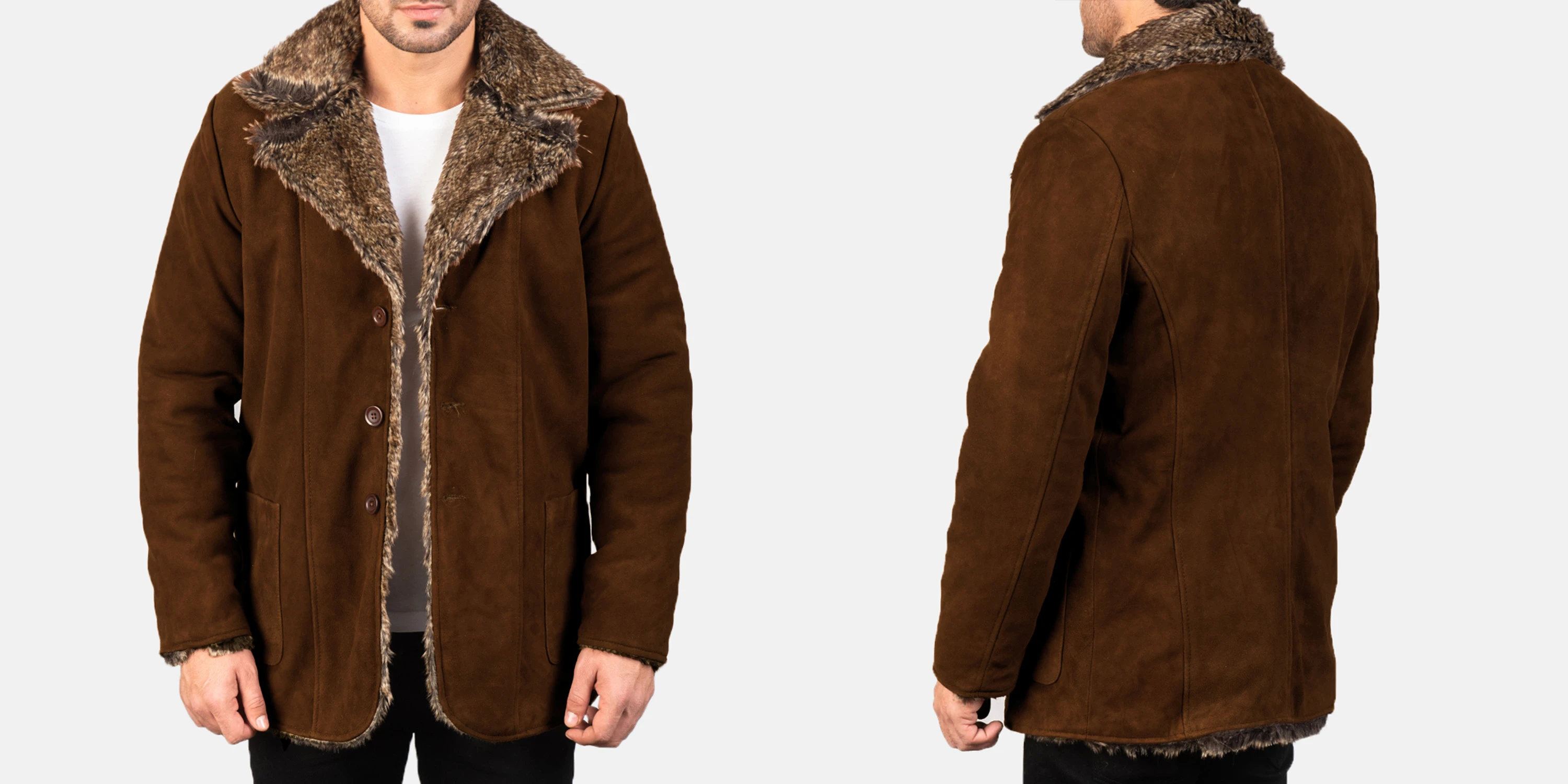 Men's Furlong Brown Leather Coat
