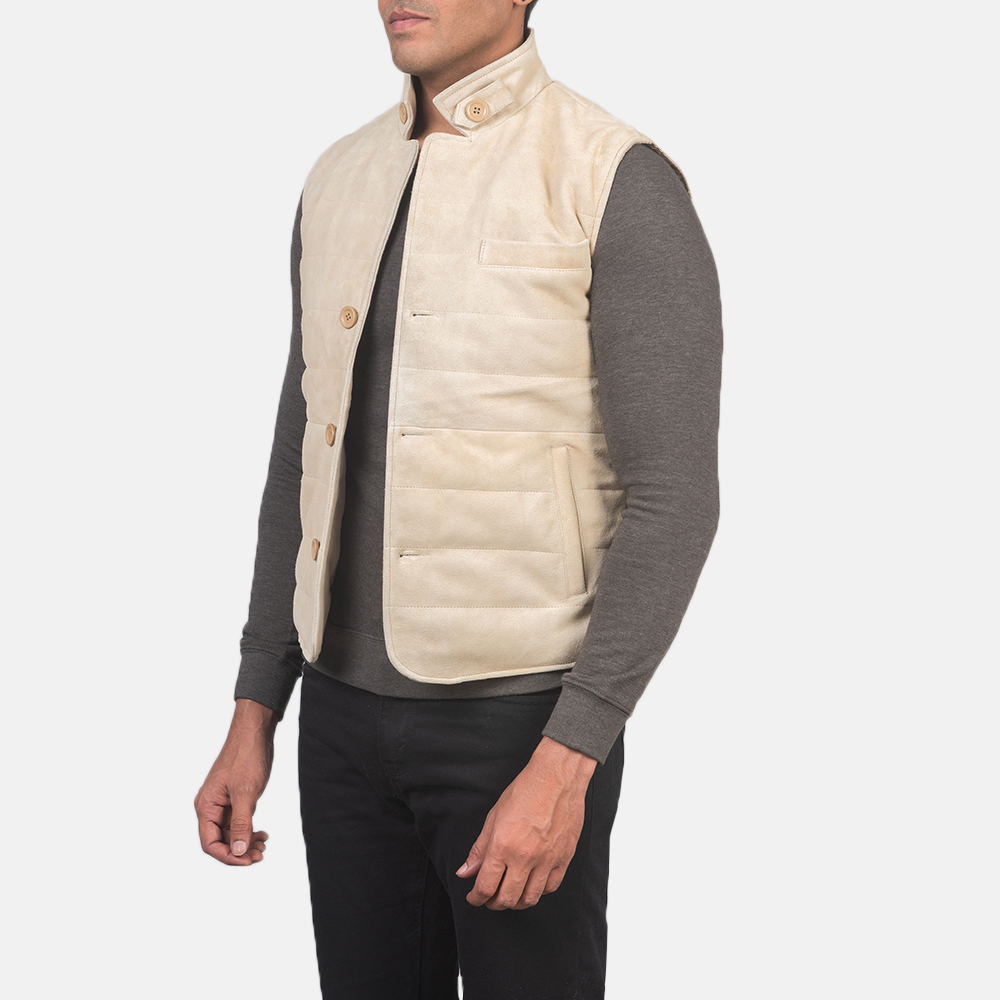 White Leather Vests For Men Buy Men's White Leather Vests