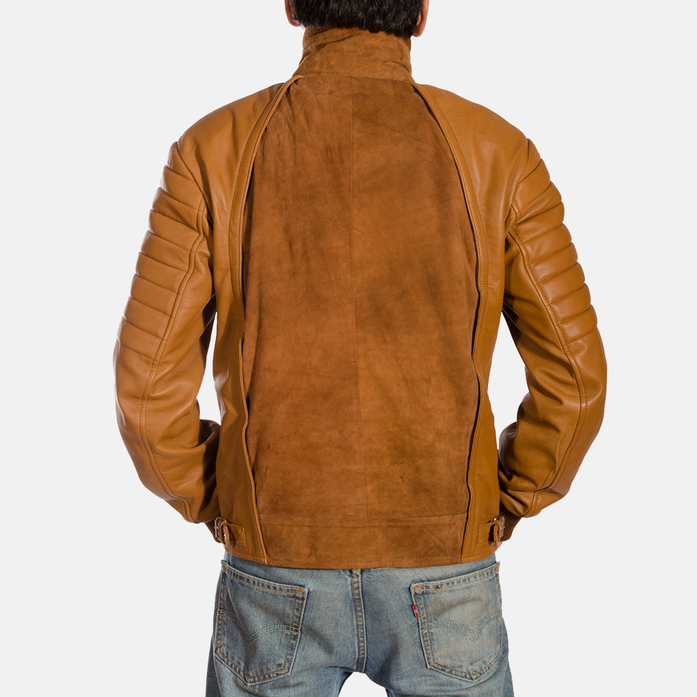 Mens Camelleo Brown Leather Jacket