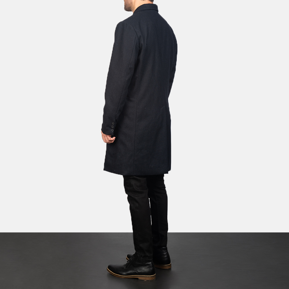 Men's Claud Black Wool Double Breasted Coat