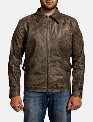 black dust leather jacket
