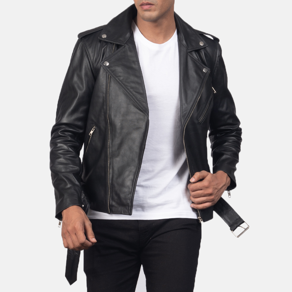 Black leather jacket - Jackets & Coats