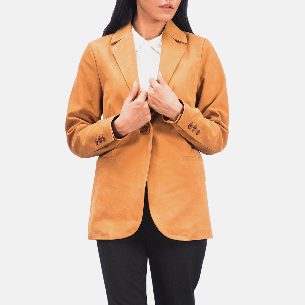 Women's Norma Brown Suede Blazer